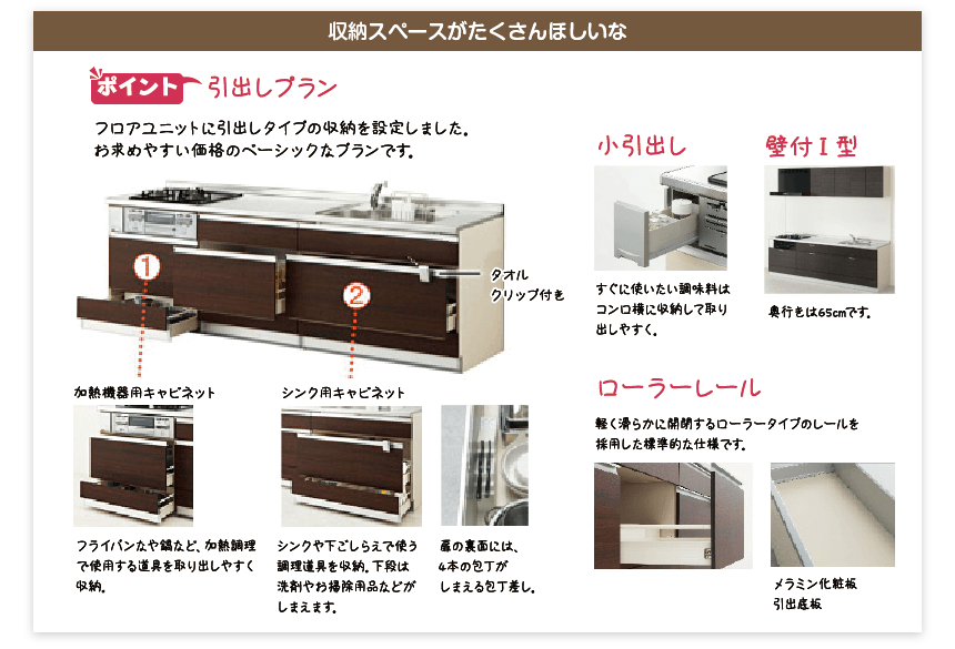 収納スペースがたくさんほしいな